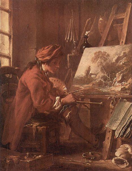 Francois Boucher Le Peintre dans son atelier oil painting image
